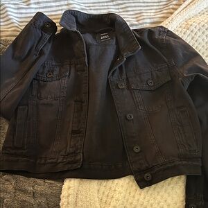 Cotton On Black Denim Jean Jacket Cropped